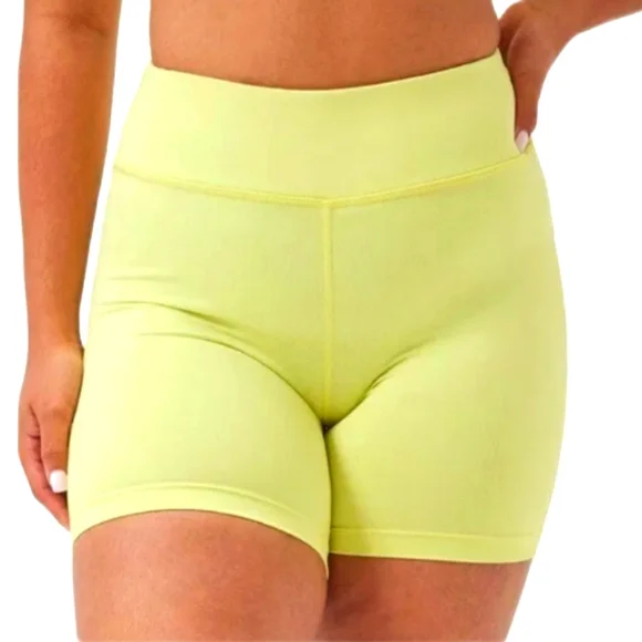 NWT  Outdoor Voices  Move Free  6" Biker Shorts    XS   Yellow - Picture 2 of 6